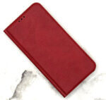 Чехол-книга для Xiaomi Redmi 15C под кожу с силиконовым основанием и визитницей, защита камеры, красная
