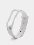 Силиконовый ремешок с принтом для Xiaomi Mi Band 5 / 6, белый